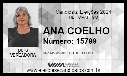 Candidato ANA COELHO 2024 - HEITORAÍ - Eleições