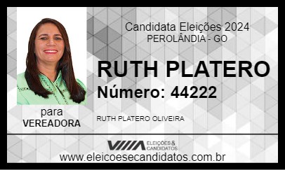 Candidato RUTH PLATERO  2024 - PEROLÂNDIA - Eleições