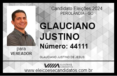 Candidato GLAUCIANO JUSTINO 2024 - PEROLÂNDIA - Eleições