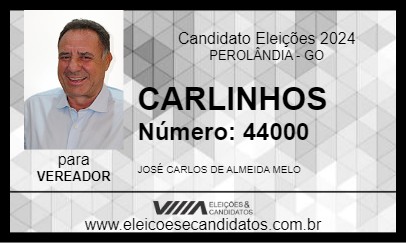 Candidato CARLINHOS 2024 - PEROLÂNDIA - Eleições