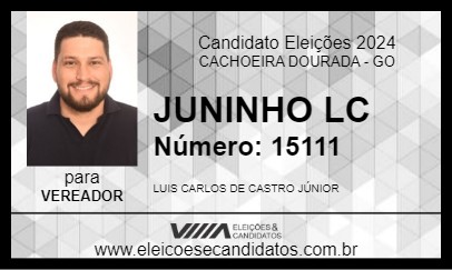 Candidato JUNINHO LC 2024 - CACHOEIRA DOURADA - Eleições