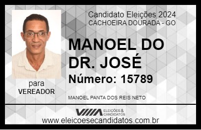 Candidato MANOEL DO DR. JOSÉ 2024 - CACHOEIRA DOURADA - Eleições