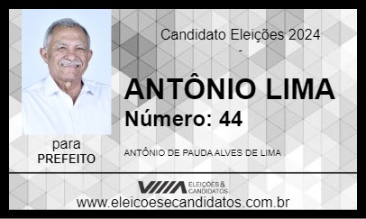 Candidato ANTÔNIO LIMA 2024 - CIDADE OCIDENTAL - Eleições