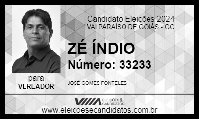 Candidato ZÉ ÍNDIO 2024 - VALPARAÍSO DE GOIÁS - Eleições