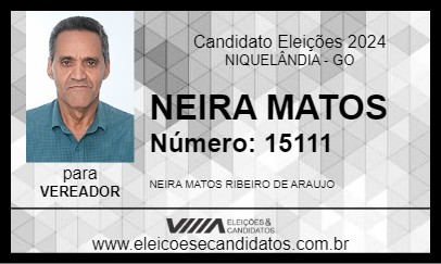 Candidato NEIRA MATOS 2024 - NIQUELÂNDIA - Eleições