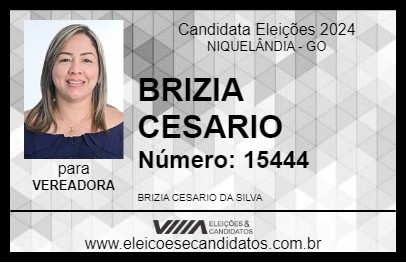 Candidato BRIZIA CESARIO 2024 - NIQUELÂNDIA - Eleições