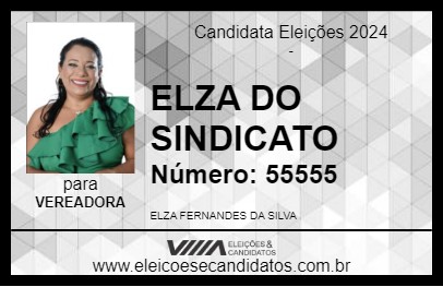 Candidato ELZA DO SINDICATO 2024 - NIQUELÂNDIA - Eleições