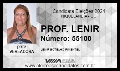 Candidato PROF. LENIR 2024 - NIQUELÂNDIA - Eleições