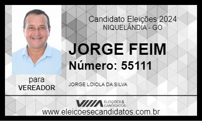 Candidato JORGE FEIM 2024 - NIQUELÂNDIA - Eleições