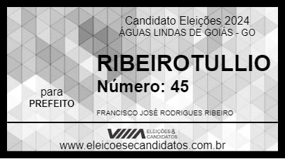 Candidato RIBEIRO DO TULLIO 2024 - ÁGUAS LINDAS DE GOIÁS - Eleições