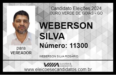 Candidato WEBERSON SILVA 2024 - OURO VERDE DE GOIÁS - Eleições