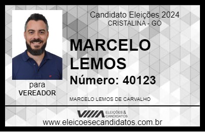 Candidato MARCELO LEMOS 2024 - CRISTALINA - Eleições