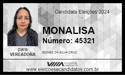 Candidato MONALISA 2024 - ÁGUAS LINDAS DE GOIÁS - Eleições