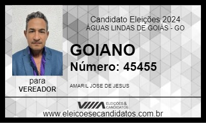 Candidato GOIANO 2024 - ÁGUAS LINDAS DE GOIÁS - Eleições