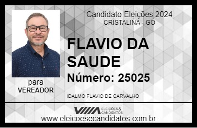 Candidato FLAVIO DA SAUDE 2024 - CRISTALINA - Eleições