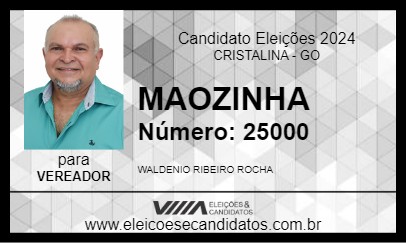 Candidato MAOZINHA 2024 - CRISTALINA - Eleições