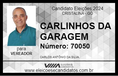 Candidato CARLINHOS DA GARAGEM 2024 - CRISTALINA - Eleições