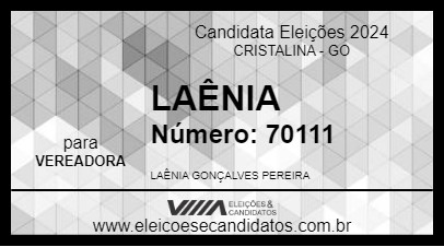 Candidato LAÊNIA 2024 - CRISTALINA - Eleições