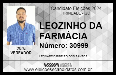 Candidato LEOZINHO DA FARMÁCIA 2024 - TRINDADE - Eleições