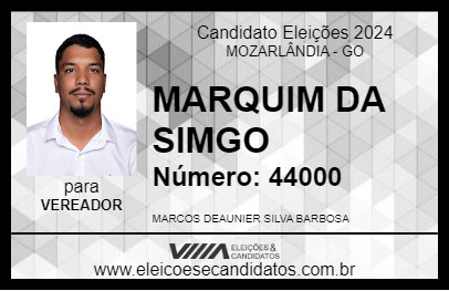 Candidato MARQUIM DA SIMGO 2024 - MOZARLÂNDIA - Eleições