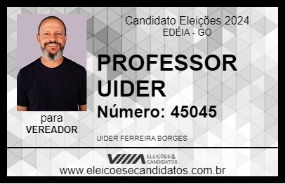 Candidato PROFESSOR UIDER  2024 - EDÉIA - Eleições