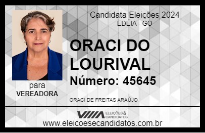 Candidato ORACI DO LOURIVAL   2024 - EDÉIA - Eleições