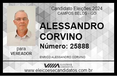 Candidato ALESSANDRO CORVINO 2024 - CAMPOS BELOS - Eleições