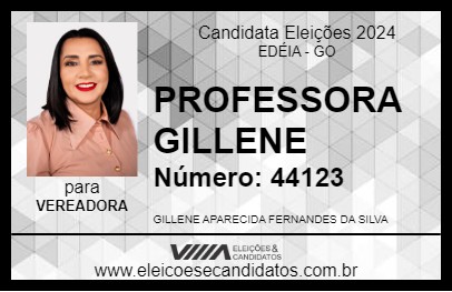 Candidato PROFESSORA GILLENE 2024 - EDÉIA - Eleições