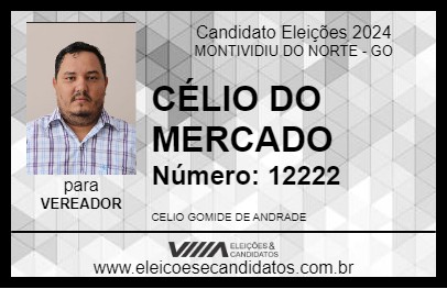 Candidato CÉLIO DO MERCADO 2024 - MONTIVIDIU DO NORTE - Eleições