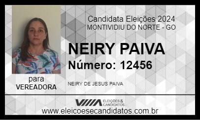 Candidato NEIRY PAIVA 2024 - MONTIVIDIU DO NORTE - Eleições