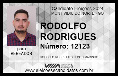 Candidato RODOLFO RODRIGUES 2024 - MONTIVIDIU DO NORTE - Eleições