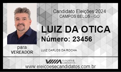 Candidato LUIZ DA OTICA 2024 - CAMPOS BELOS - Eleições