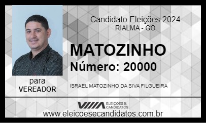 Candidato MATOZINHO 2024 - RIALMA - Eleições