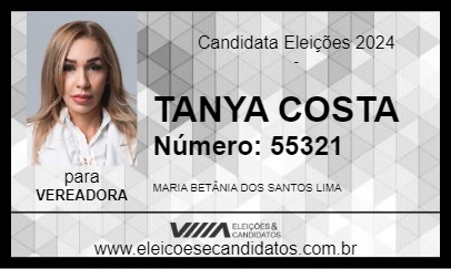 Candidato TANYA COSTA 2024 - INHUMAS - Eleições