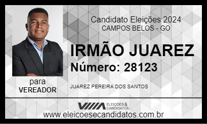 Candidato IRMÃO JUAREZ 2024 - CAMPOS BELOS - Eleições