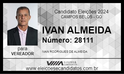 Candidato IVAN ALMEIDA 2024 - CAMPOS BELOS - Eleições