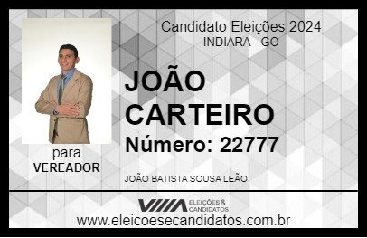 Candidato JOÃO CARTEIRO 2024 - INDIARA - Eleições