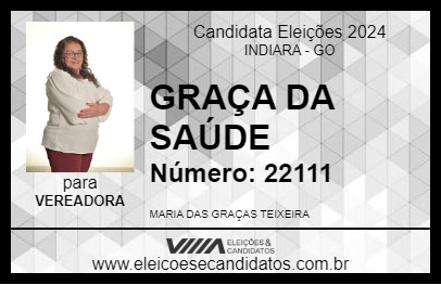 Candidato GRAÇA DA SAÚDE 2024 - INDIARA - Eleições