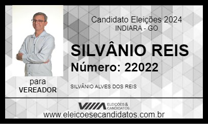 Candidato SILVÂNIO REIS 2024 - INDIARA - Eleições