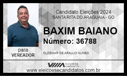 Candidato BAXIM BAIANO 2024 - SANTA RITA DO ARAGUAIA - Eleições