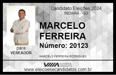 Candidato MARCELO FERREIRA 2024 - INDIARA - Eleições