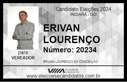 Candidato ERIVAN LOURENÇO 2024 - INDIARA - Eleições