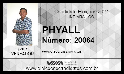 Candidato PHYALL 2024 - INDIARA - Eleições