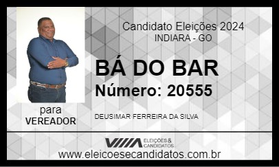 Candidato BÁ DO BAR 2024 - INDIARA - Eleições