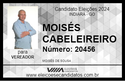 Candidato MOISÉS CABELEIREIRO 2024 - INDIARA - Eleições