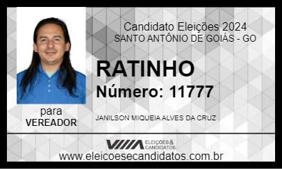 Candidato RATINHO 2024 - SANTO ANTÔNIO DE GOIÁS - Eleições