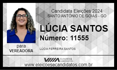 Candidato LÚCIA SANTOS 2024 - SANTO ANTÔNIO DE GOIÁS - Eleições