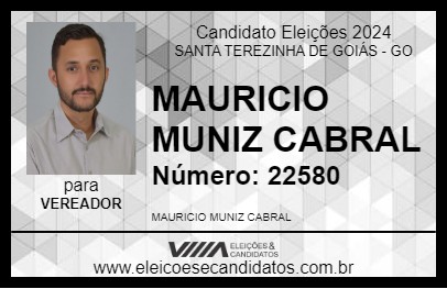 Candidato MAURICIO MUNIZ CABRAL 2024 - SANTA TEREZINHA DE GOIÁS - Eleições