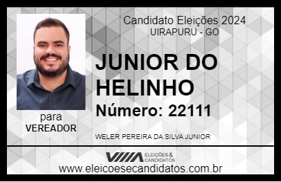 Candidato JUNIOR DO HELINHO 2024 - UIRAPURU - Eleições