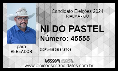 Candidato NI DO PASTEL  2024 - RIALMA - Eleições